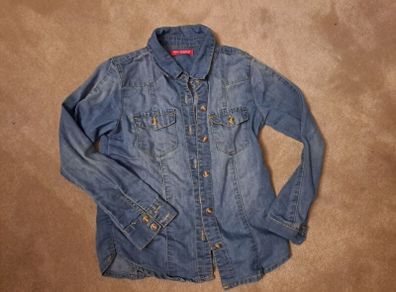 Girls Denim Shirt 7-8
