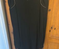 Sprit black dress / long zip / M