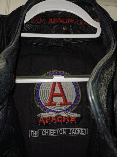 Leather Biker Jacket - Vintage Apache
