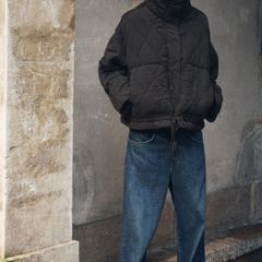 ZARA Padded Quilted Jacket Charcoal Size S!