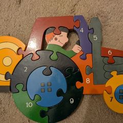 Tractor jigsaw numbered