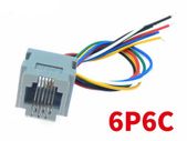 RJ11 Telephone FEMALE SOCKET 6P6C Connector With Wire Female Jack Connectors