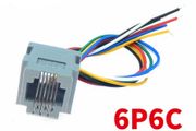 RJ11 Telephone FEMALE SOCKET 6P6C Connector With Wire Female Jack Connectors