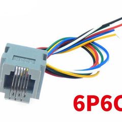 RJ11 Telephone FEMALE SOCKET 6P6C Connector With Wire Female Jack Connectors