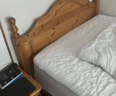 4ft 6 double solid pine bed