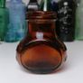 61 - Beautiful Vintage 4oz Bovril Dark Brown Glass Embossed Letters Jar Image 4