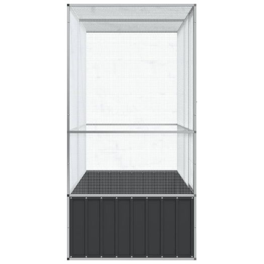 Aviary Silver 210.5x107x212 cm Steel