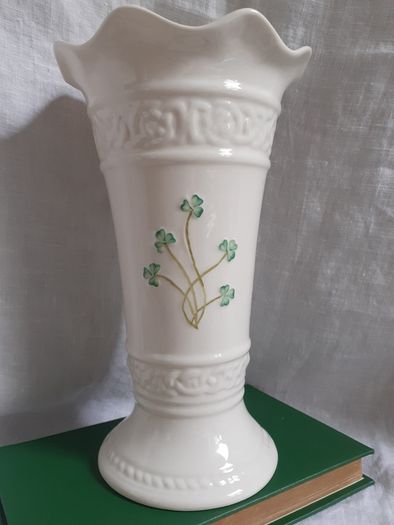 Belleek Celtic Knot Tara Vase.