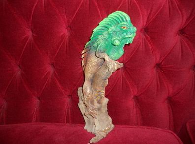 Wooden Hand Carved Chameleon Lizard (1980's)