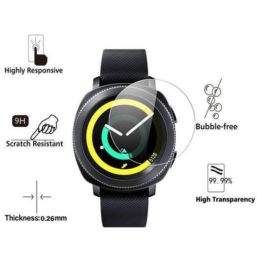 samsung gear sport gear s4 tempered glass screen protector