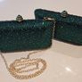 Bridesmaids Matching Forest Green Clutch Bags Set of 2 (Unused) Image 3