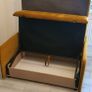 Stylish mustard velvet sofa bed & storage Image 3