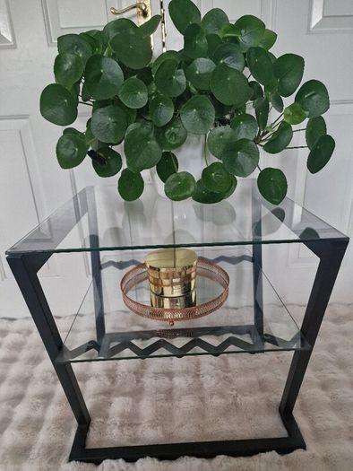 Glass coffee table