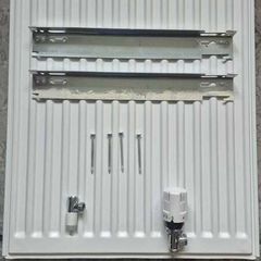 Central Heating Steel Panel Radiator (600mm x 500mm) Complete Full Set