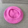 100% wool beret pink in very good condition one size fits all see last photo for exact measurements FREE STANDARD POSTAGE INCLUDED Image 2