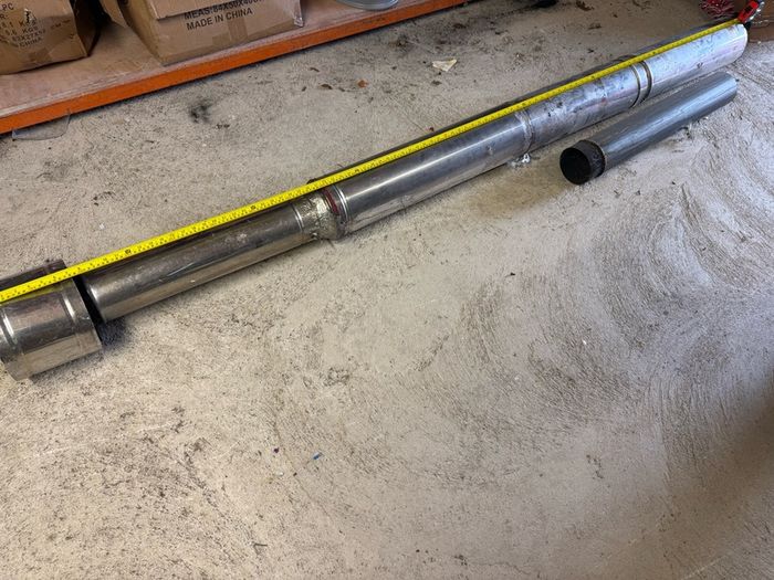 7" Flue Pipe - 8ft 7" long with cowel and insulated