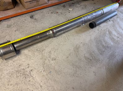 7" Flue Pipe - 8ft 7" long with cowel and insulated