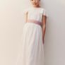 White dress with light pink belt age 11 (bought from Mango summer 2025) Image 3