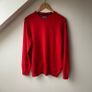 Barbour Men's Essential 100% Wool Crew Neck Jumper Red L Image 2