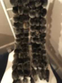 Long Fur Pom Pom Scarf Stole Wrap