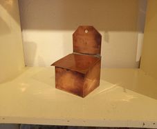 Antique Copper Salt Box.