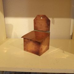 Antique Copper Salt Box.