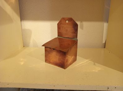 Antique Copper Salt Box.