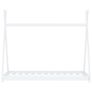 Kids Bed Frame White Solid Pine Wood 90x200 cm Image 4