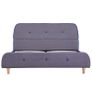 Bed Frame Light Grey Fabric 135x190 cm Image 3