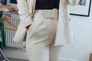 zara cream blazer suit