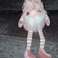 Christmas Bean Filled Sitting Gonk With Hanging Knitted Legs - Approx Size - 25cm - RRP - 18.99