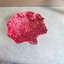 Vintage Bowl, Burnt Red Ruffled Crest Edge Small Dish Or Ashtray Image 3