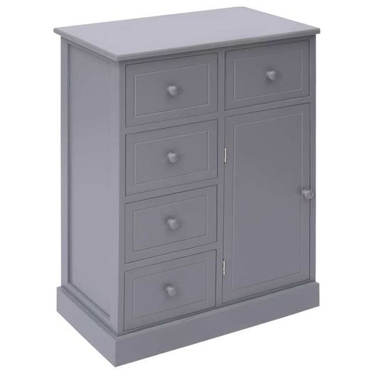 Sideboard with 10 Drawers Grey 113x30x79 cm Wood
