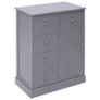 Sideboard with 10 Drawers Grey 113x30x79 cm Wood Image 7