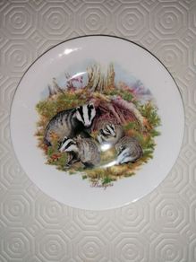 Finsbury Bone China Badgers Plate