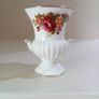 Vintage Small Urn, 10 cm "Cottage Rose", Fine Bone China Image 3
