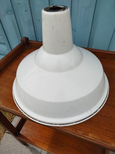 2 X Vintage Enamel Shades