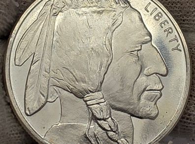 Golden State Mint 1 Troy Oz .999 Fine Silver Coin Buffalo Indian Head