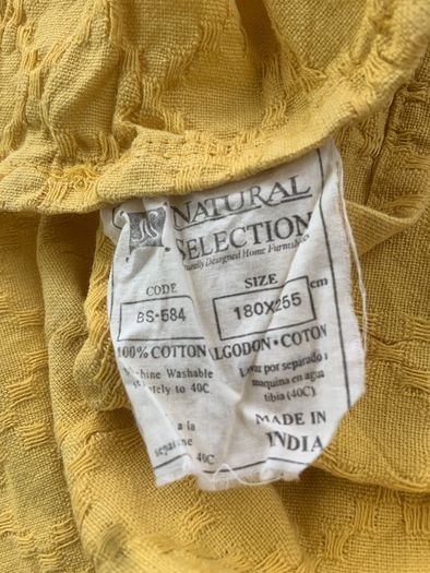 Yellow cotton tablecloth