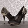 chain high heels royal blue or black Image 2