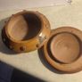 Vintage Leaf Pattern Solid Wood Handmade Carved Fruit /Trinket Bowl Image 4