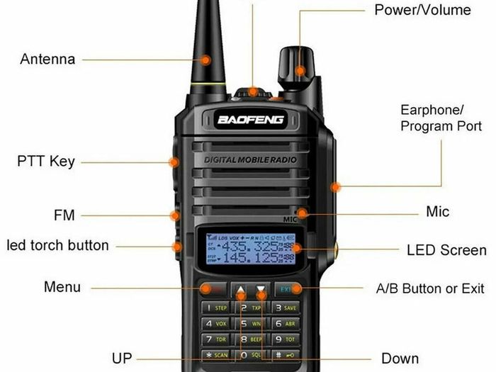 Baofeng UV-9R Plus 15W IP68 Dual Band Waterproof Walkie Talkie 16KM Long Range Portable HF Transceiver CB Hunting Ham Radio