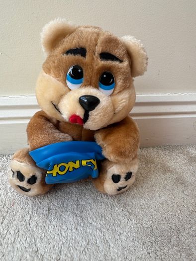 Vintage Play By Play Brown Bear Honey Pot approx. 9 Plush Soft Used Please see photos