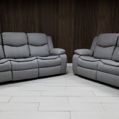 Valerie 3+2 Manual Leather Recliner Sofa Set