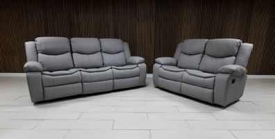 Valerie 3+2 Manual Leather Recliner Sofa Set