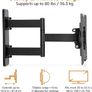 TV Wall Bracket for 26-55 inch(66cm-140cm) TVs, Swivels Tilts TV Wall Mount for Flat & Curved TV, VESA 100x100mm to 400x400mm, holds up to 36kg, Black Image 4