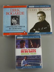 3 Non-Fiction Audiobook Cassette Tapes. Michael Palin, Terry Wogan, Dirk Bogarde