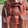 Japanese Mid Century Cedarwood Lucky God Deity(1.3kgs) Image 4