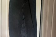 Never worn H&amp;M black denim midi skirt