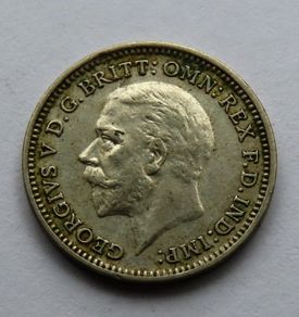 Silver Three pence 1932 King George V